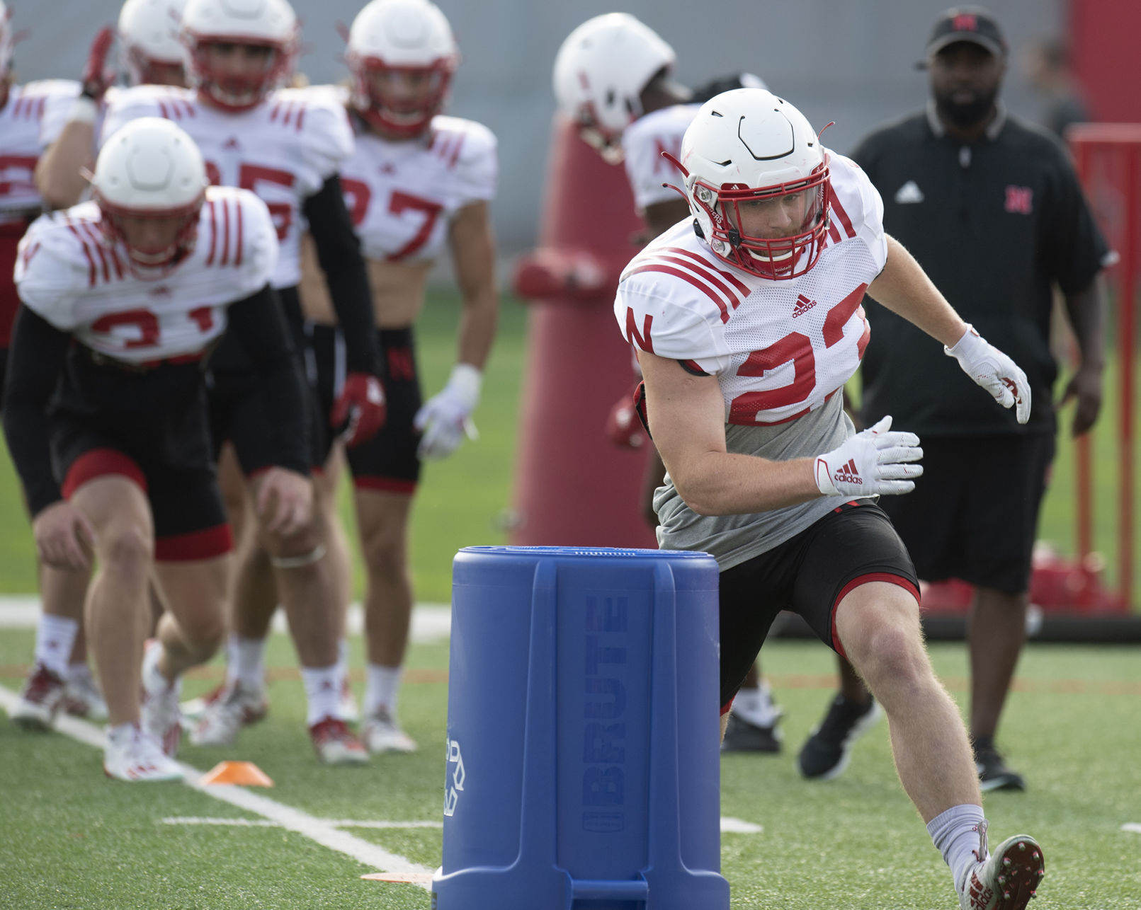 NU football practice, 8.4